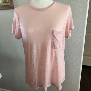 Abercrombie Fitch Womens Small Sheer Lightweight T-Shirt with Pocket